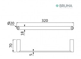 MEDIDAS TOALLERO LAVABO X-ALPHA BRUMA